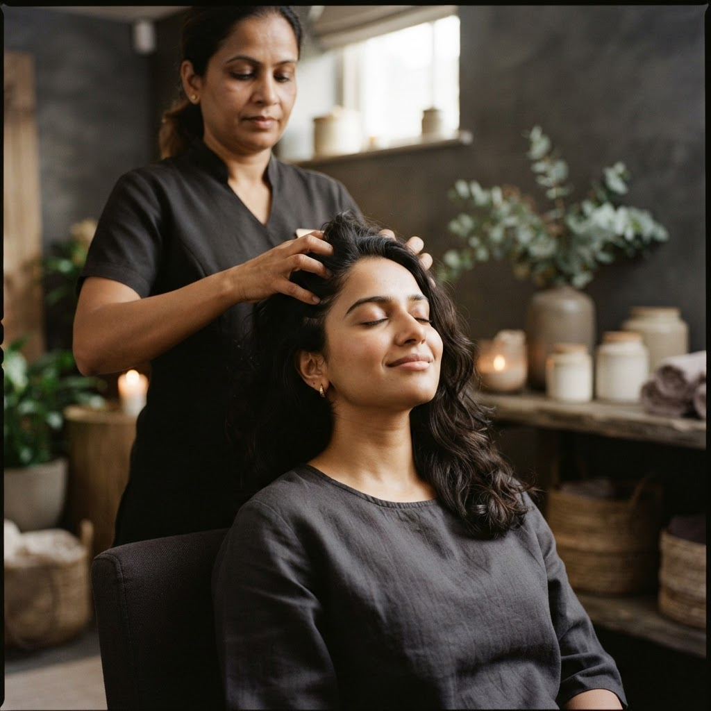 Calming Indian head massage